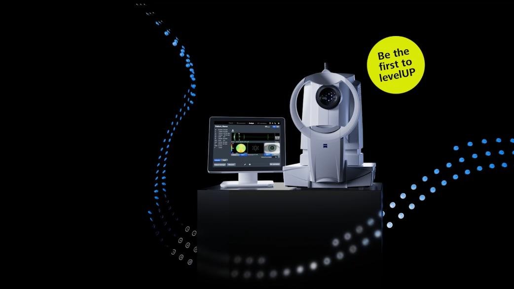 ZEISS IOLMaster 700 optical biometer measuring axial length and keratometry for intraocular lens power calculation